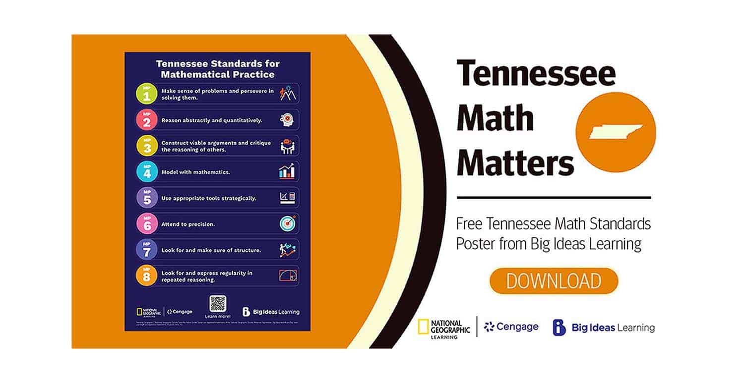 Tennessee Math Standards poster for download